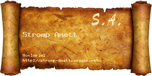 Stromp Anett névjegykártya